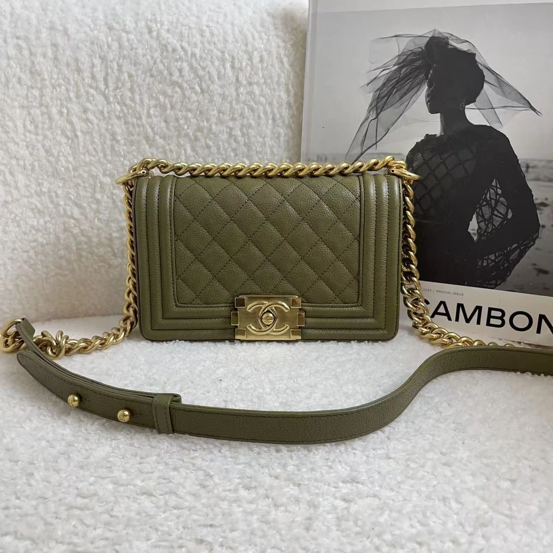 99新 Chanel/香奈儿 拆3橄榄绿leboy/57985759/12期免息/代卖服务