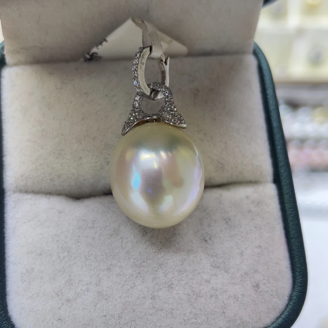 银S925镶嵌海水珍珠颈饰