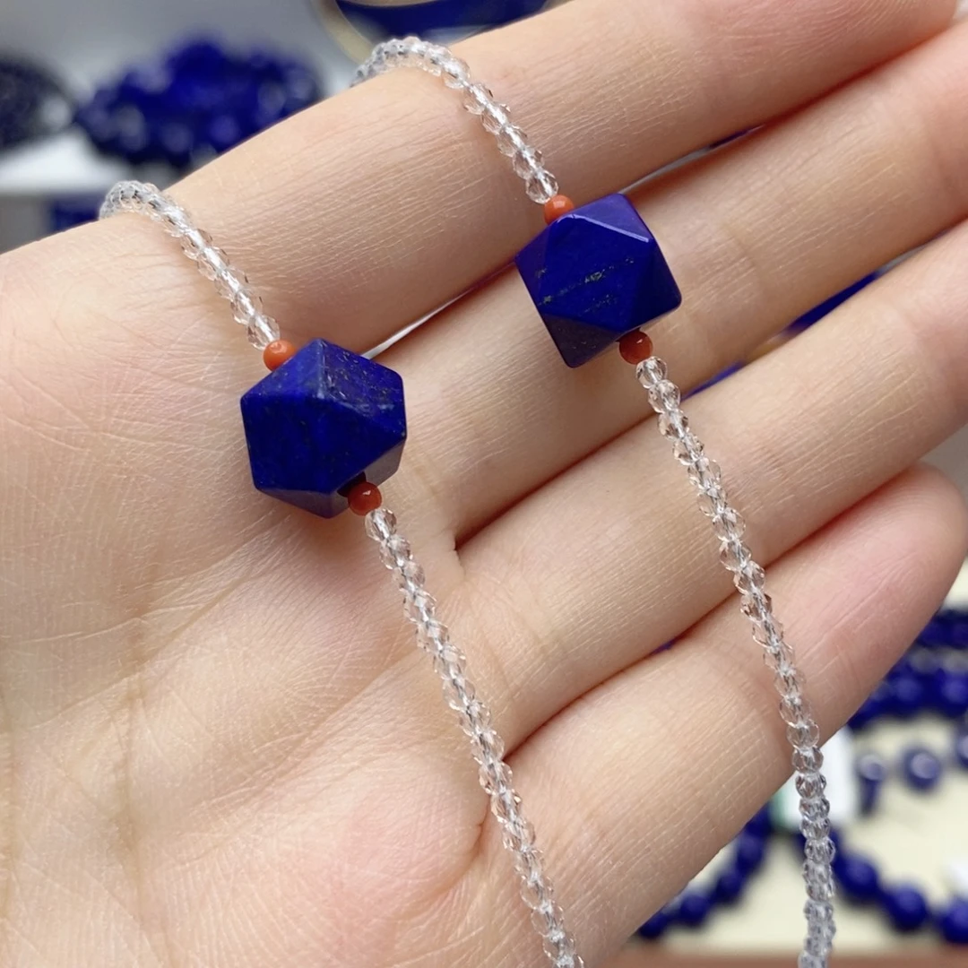 青金石未镶嵌颈饰