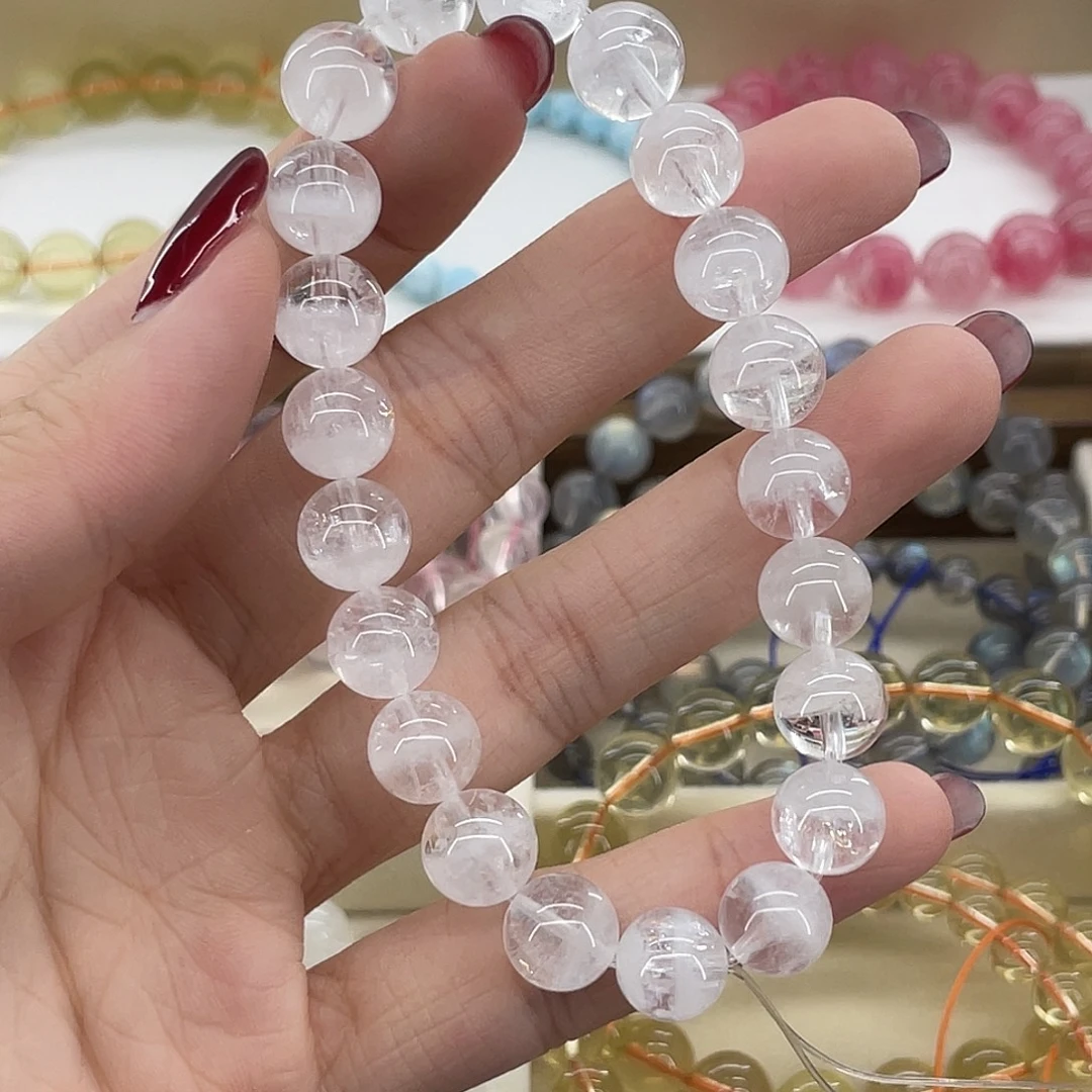 水晶未镶嵌手链雪花幽灵9mm