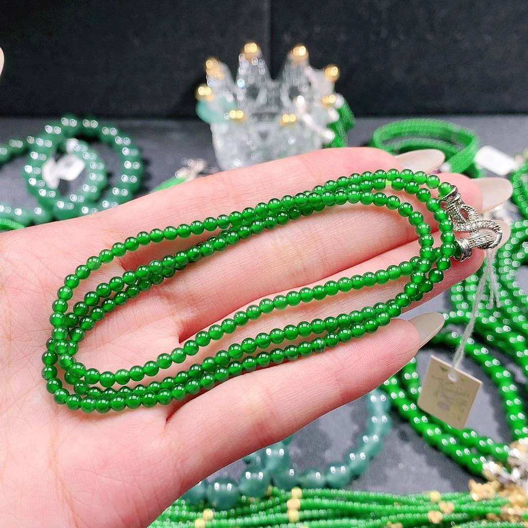 翡翠未镶嵌手链项链3.0