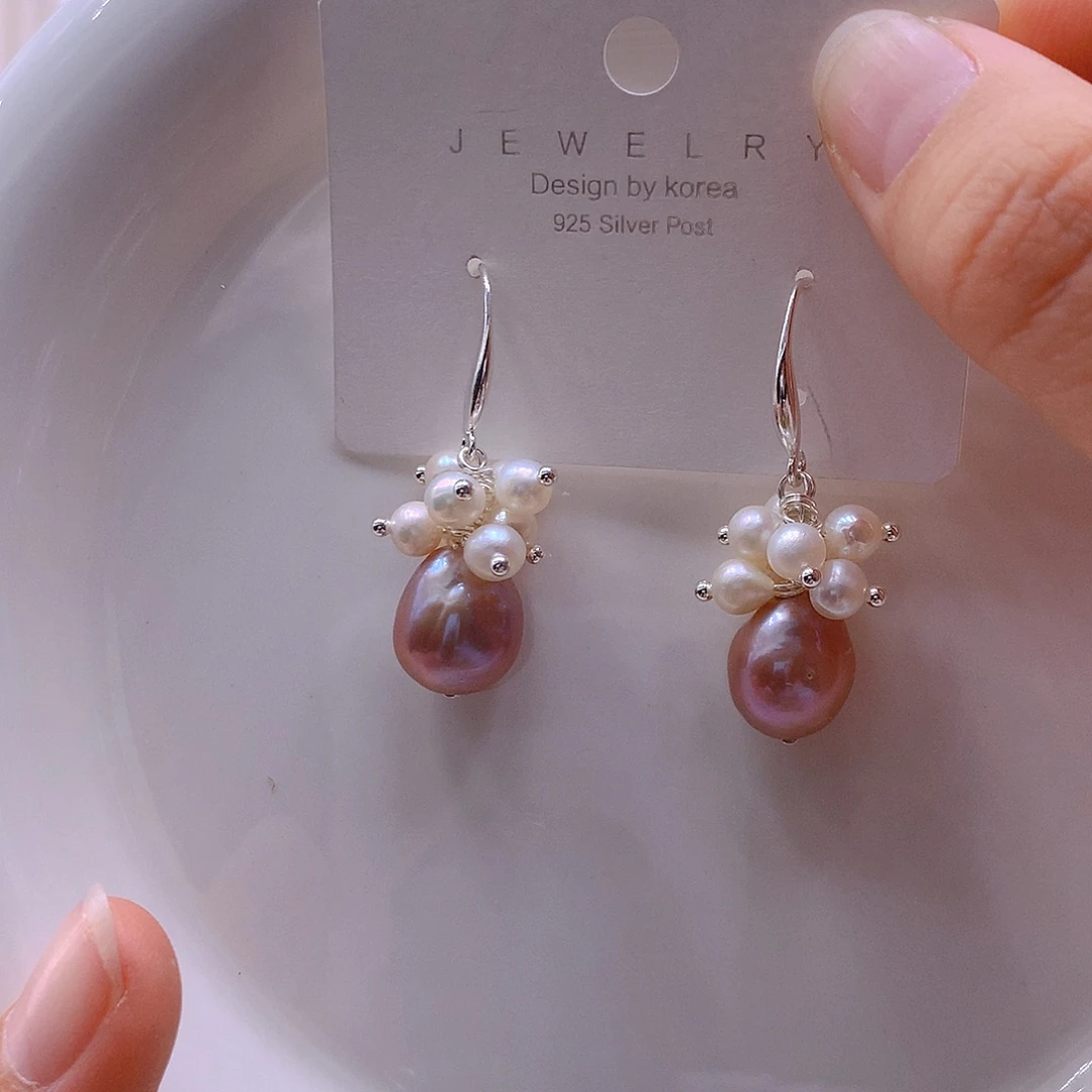 未镶嵌淡水珍珠耳饰耳环