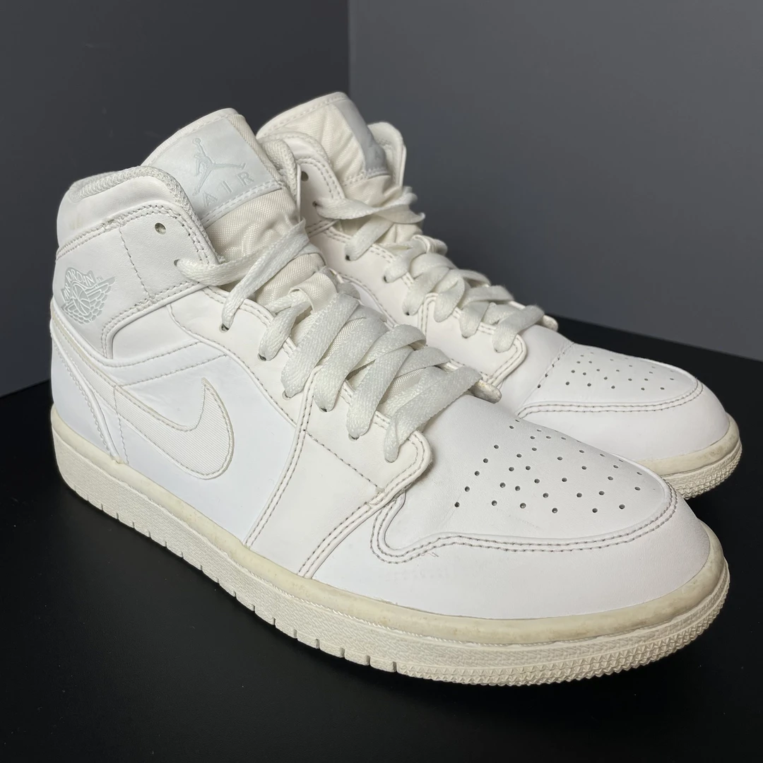 95新 maje 40.5码 Air Jordan1 AJ1 休闲鞋 中帮白武士 无盒