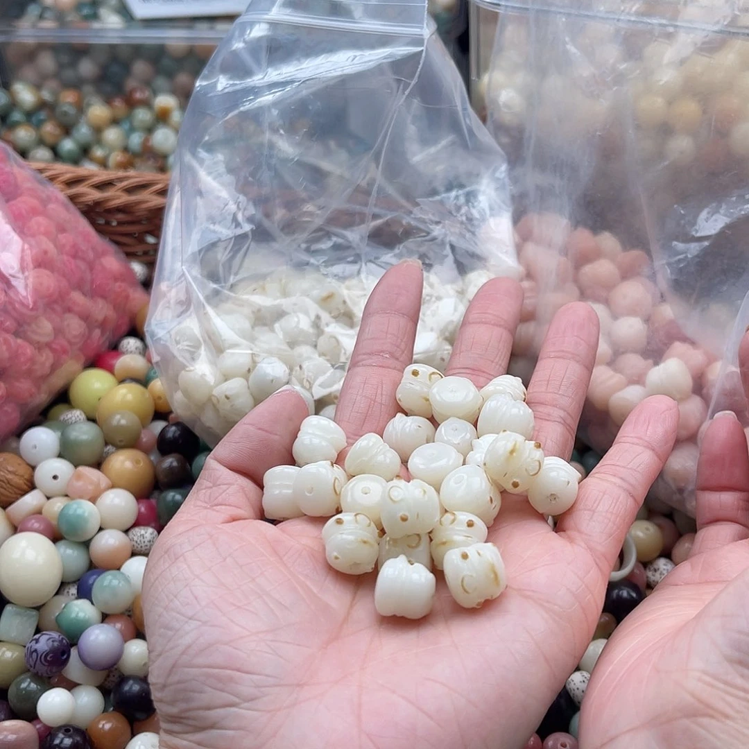 白玉菩提吊坠A/12mm/20+2颗