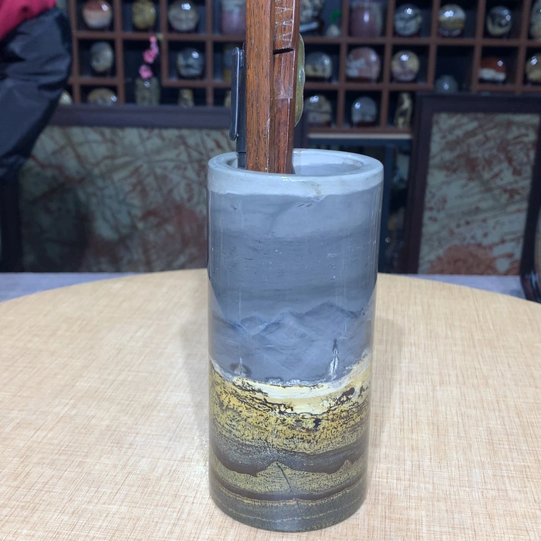 紫砂广西国画石，收藏观赏福**天