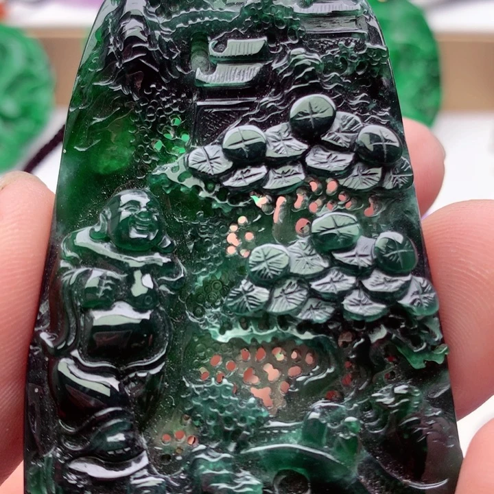 翡翠未镶嵌吊坠(不含链)