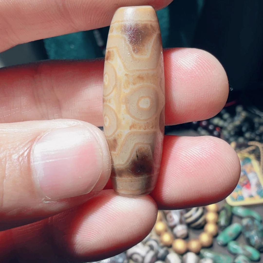 大理石磁石七眼古珠