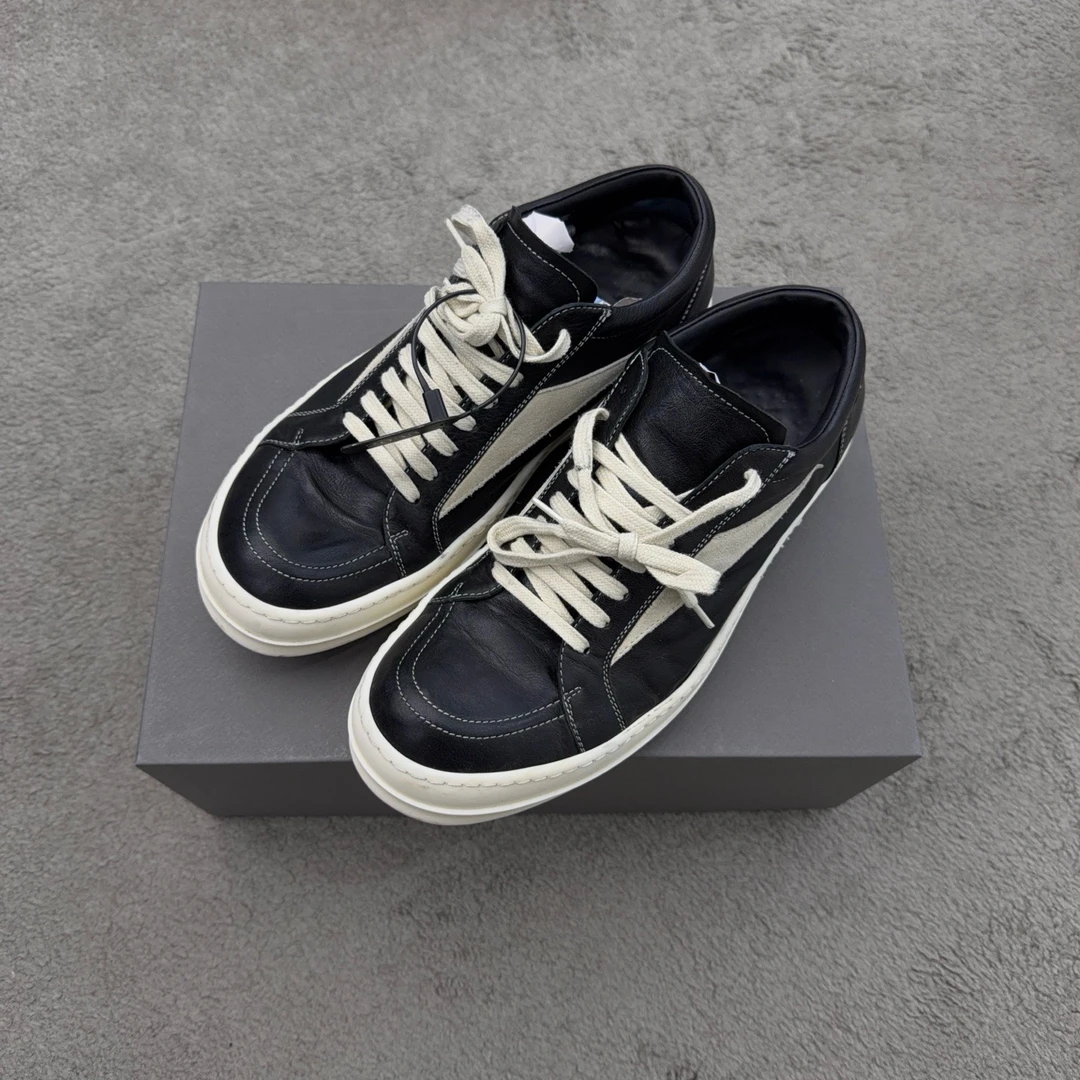 99新 RICKOWENS 43码 Ro侵权 黑白板鞋