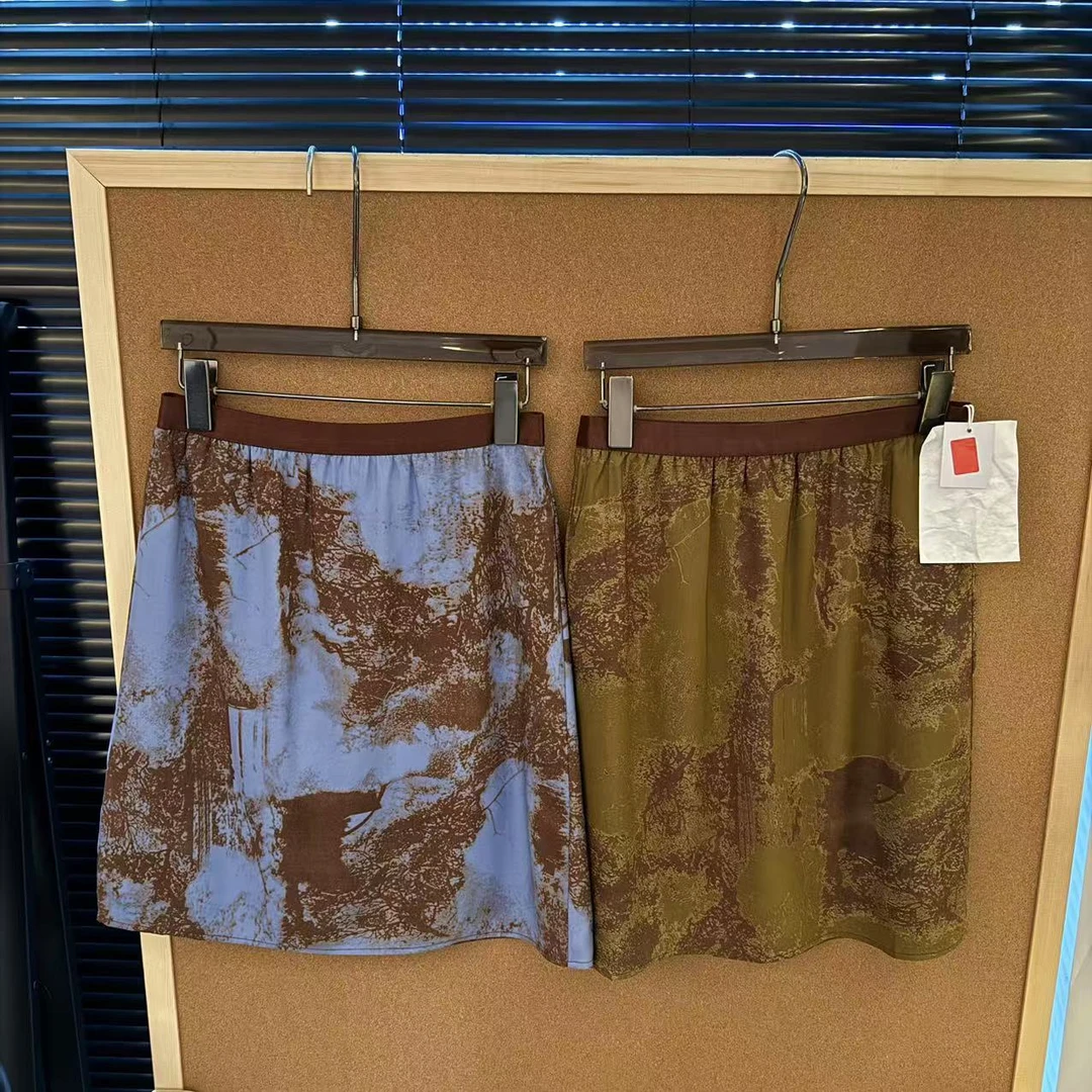 【清正】NO退换-咖色花花半裙【60012】