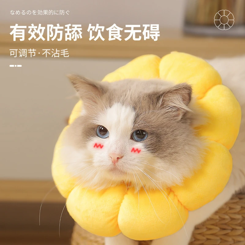猫咪伊丽莎白太阳花项圈宠物防舔防咬防抓脖圈耻辱圈宠物用品批发