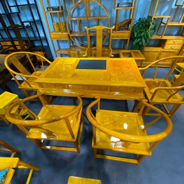 湿泡茶桌七件套1.48米意向金