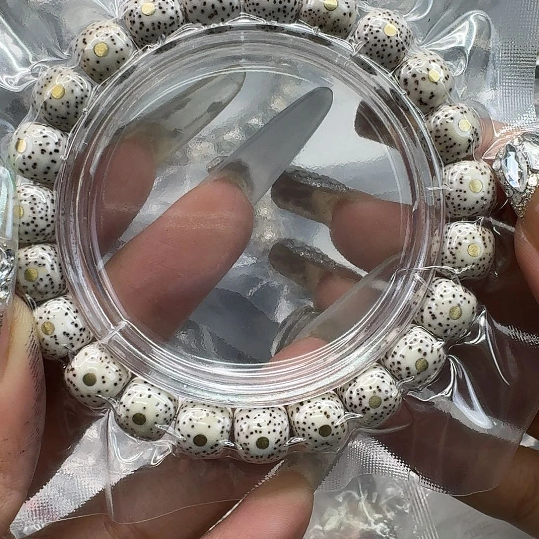 手串星月菩提120傲世白星月菩提镶嵌10桶单圈