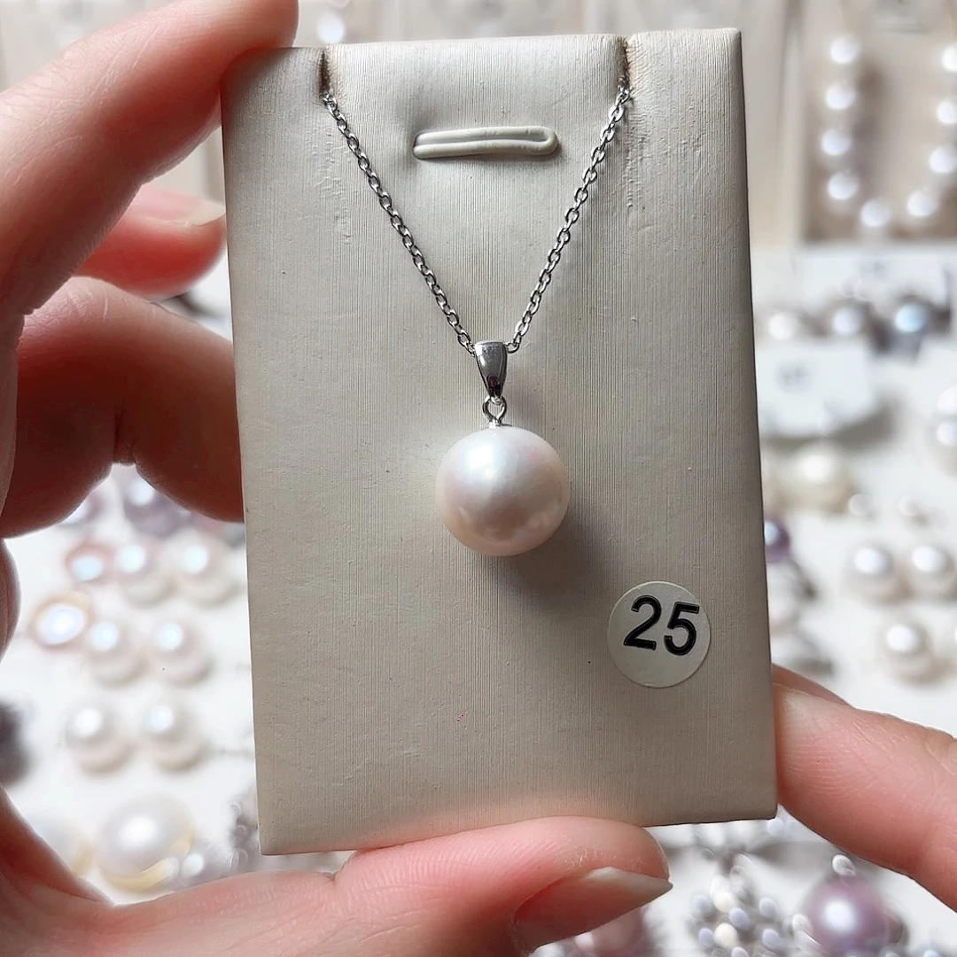 淡水珍珠颈饰银S925镶嵌