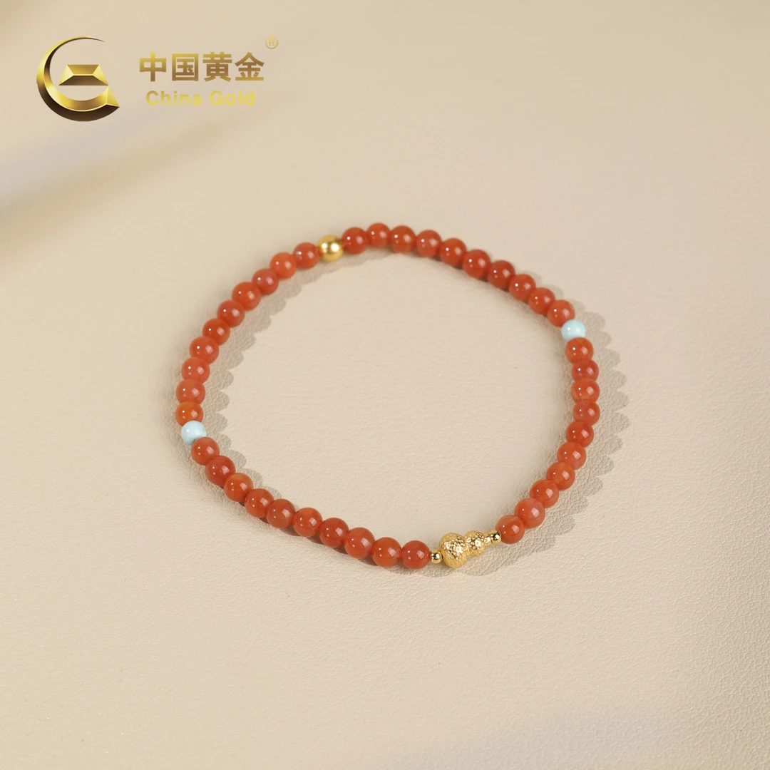 【中国黄金】旭智 | 南红*手串*S925银镶嵌-S4227-臻