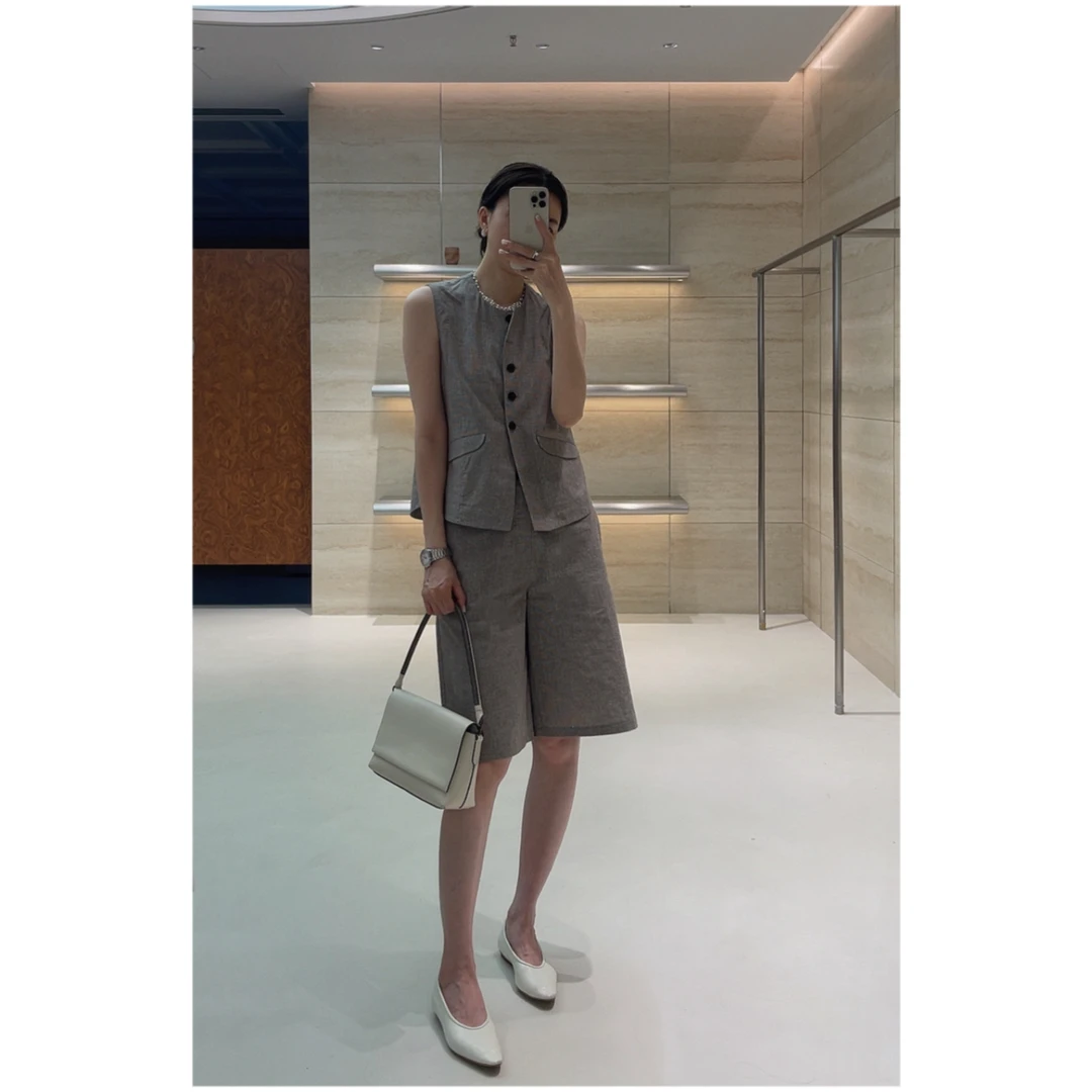 瑞瑞ANNYRUI |  英国进口全棉高级定制时尚优雅轻薄款千鸟格套装