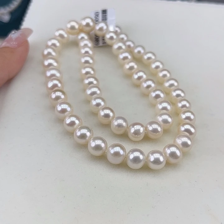 淡水珍珠银S925镶嵌颈饰8➕极光炫彩高品