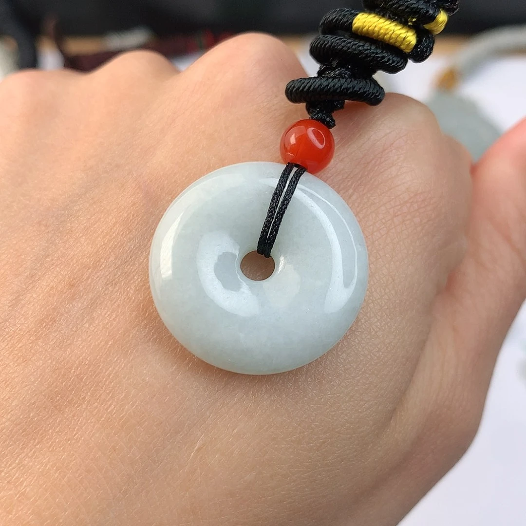 翡翠裸石平安扣吊坠