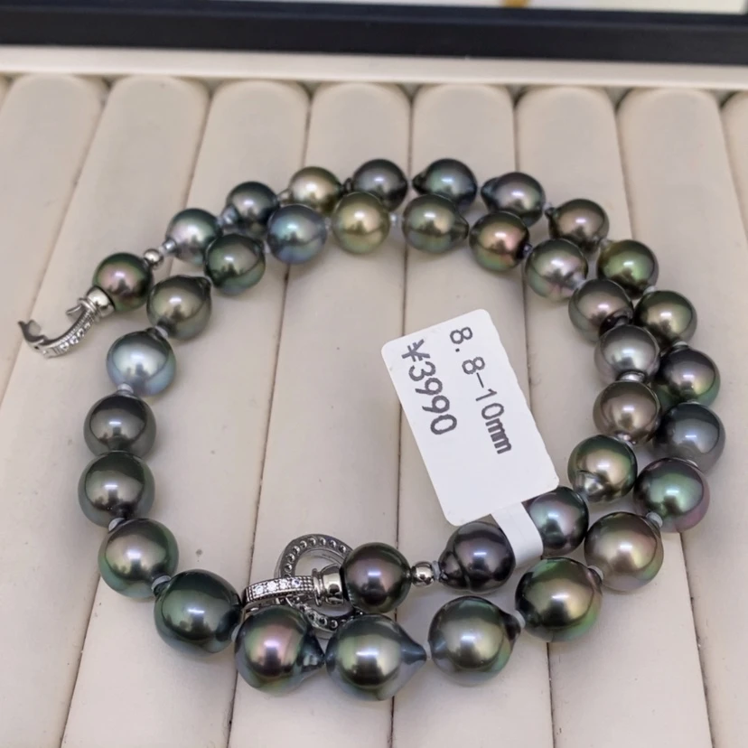 【闪购商品】海水珍珠颈饰未镶嵌木*花大溪地项链8.8-10mm兔