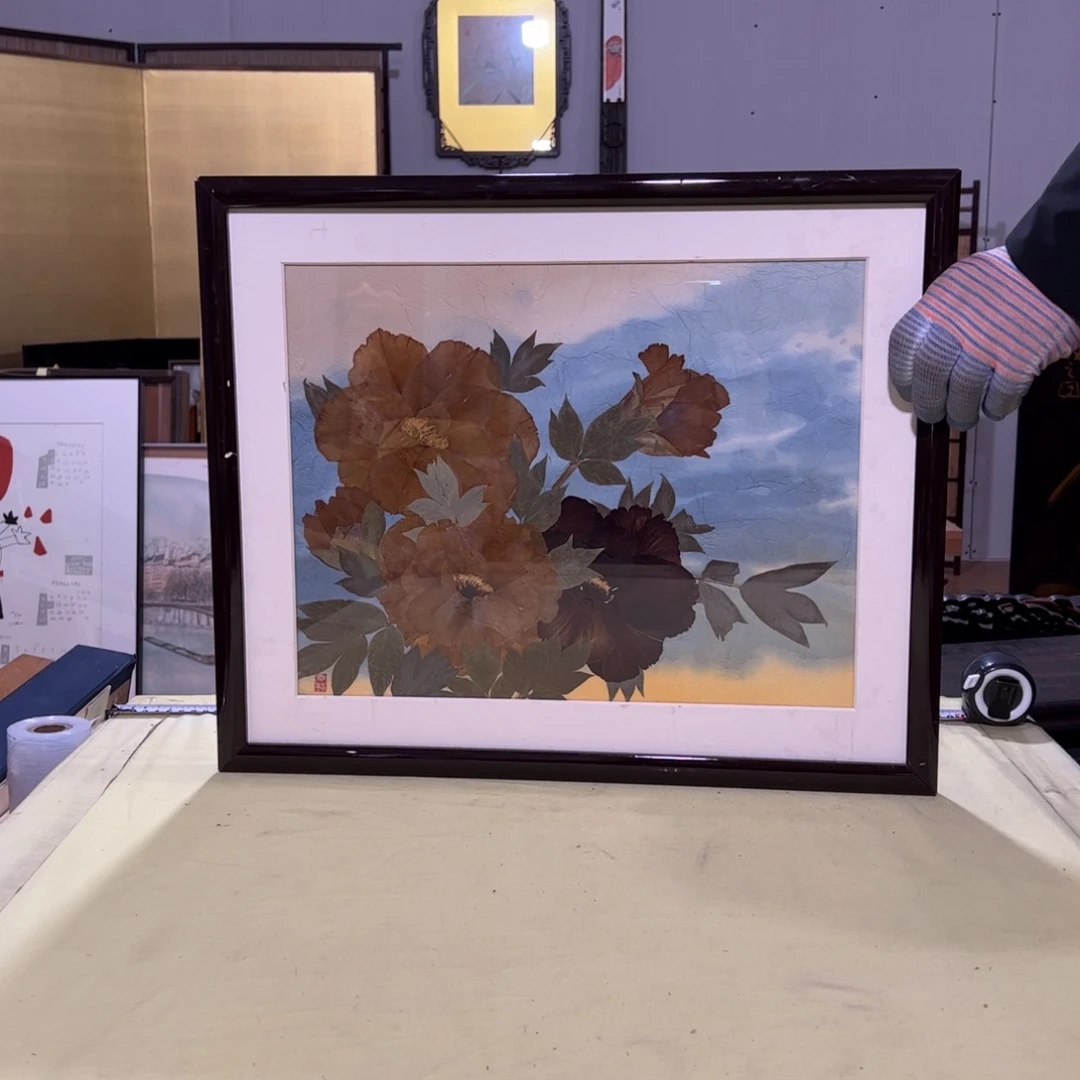 绘画萬*屏风框画油画版画回流