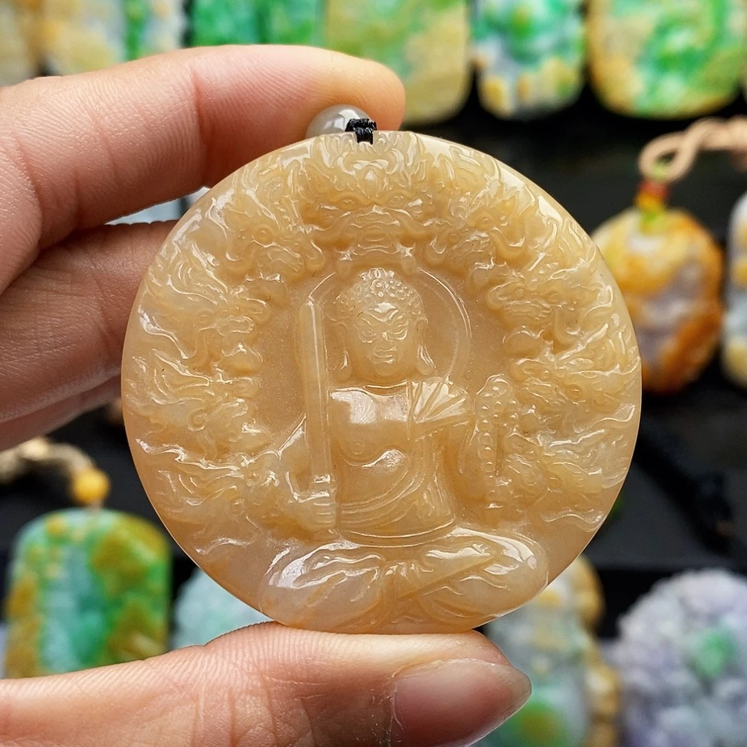 未镶嵌定制翡翠山****人翡翠A货一物一证