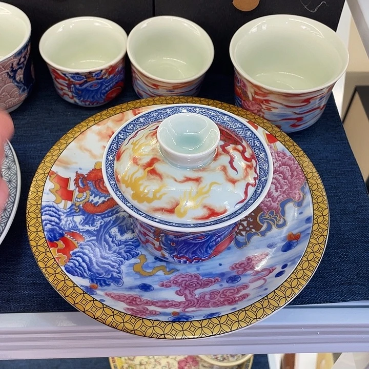 陶景德陶瓷盖碗茶具