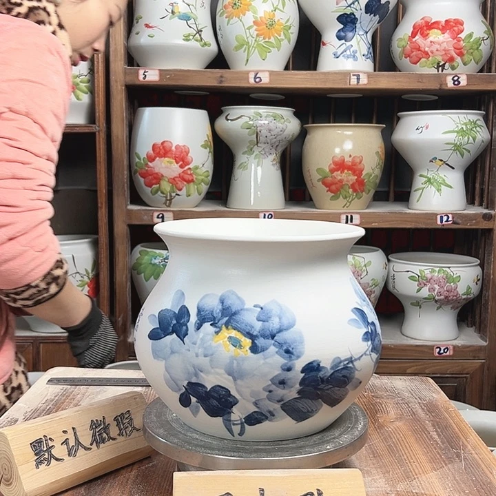 摆件钱袋子兰兰牡丹新款陶瓷陶瓷