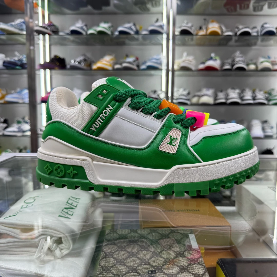 99新 LouisVuitton/路易威登 中国区限定 白绿胖丁 UK8 DY11875