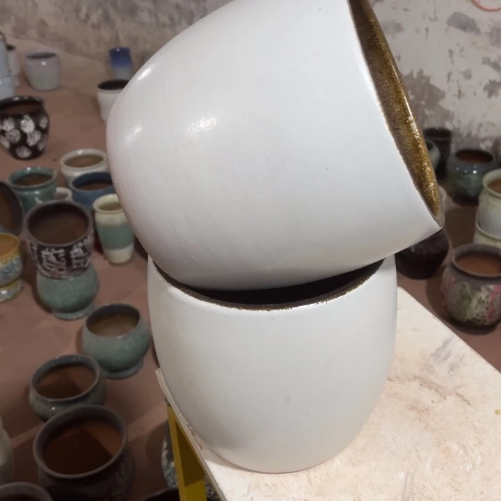 紫砂花盆口径20高度20两只正品