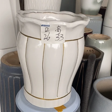 低腰花口白金南瓜 中号 26/33