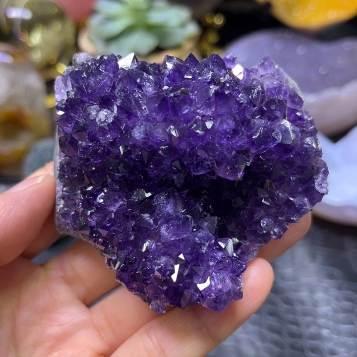 发饰未镶嵌水晶紫晶花柱