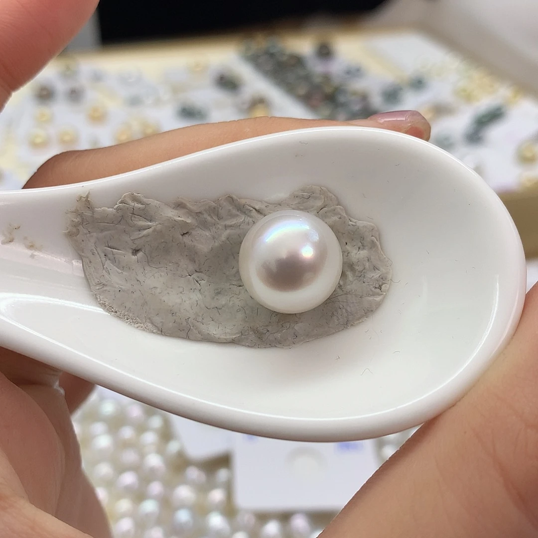 未镶嵌澳白正圆12.9海水珍珠