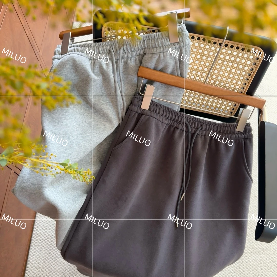 【哈尼家】羊毛蚕丝爆款半身裙显瘦2.0版本 抽绳中长款休闲裙KK6