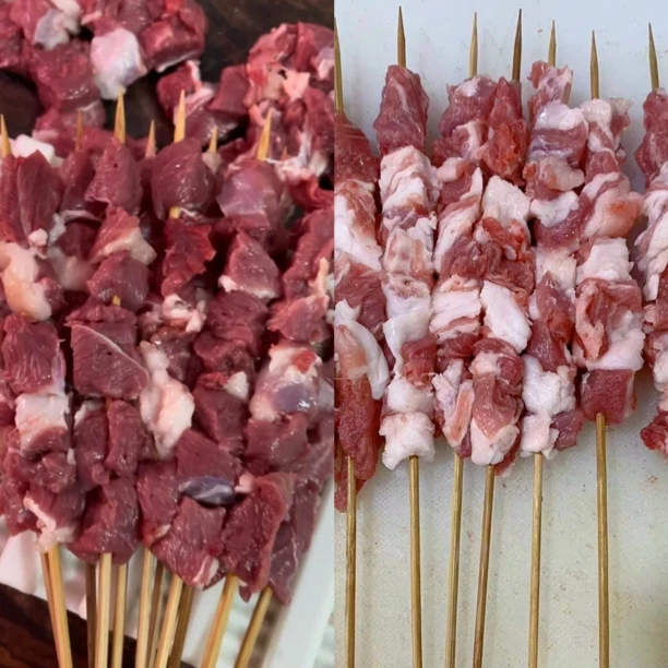 现切现穿羊肉串2斤