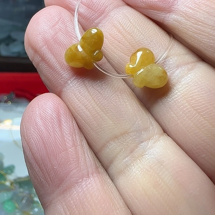 翡翠未镶嵌颈饰天然缅甸翡翠蝴蝶