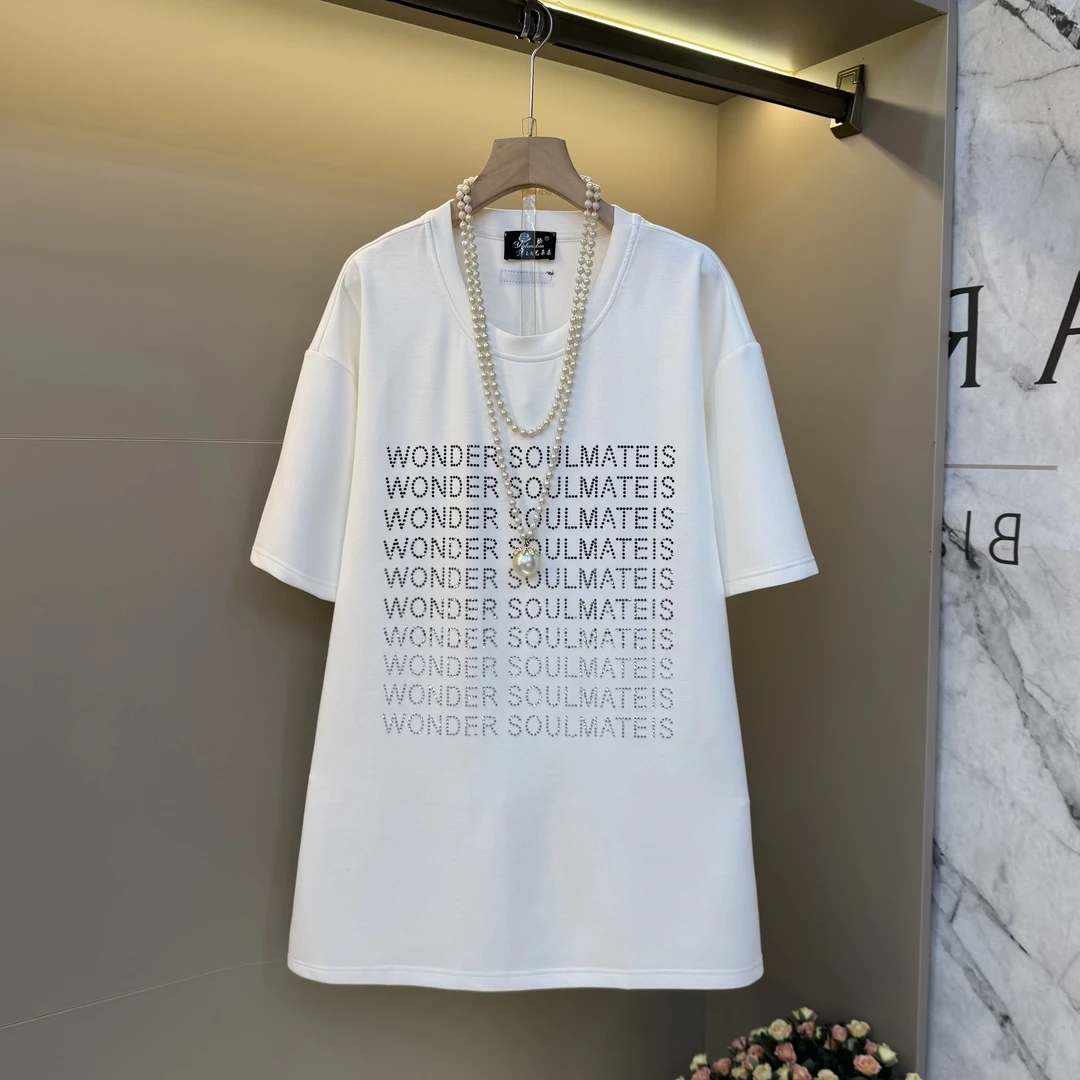 2025早秋新款潮牌正肩设计感字母圆领百搭上衣85191