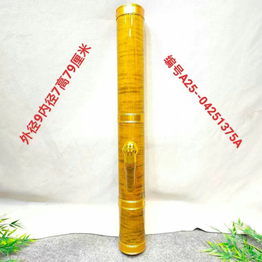 1375号缅甸金丝楠木水咽筒整体无拼接风干老料不易开裂变形