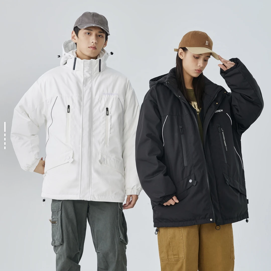 BRNR 撞色可拆卸帽多口袋城市嘎嘎服 秋冬款 男女同款
