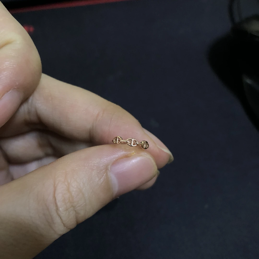 14k玫瑰金猪鼻子耳扣