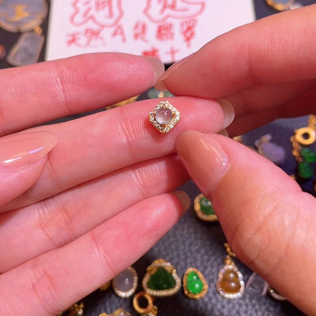 翡翠银S925镶嵌颈饰天然翡翠
