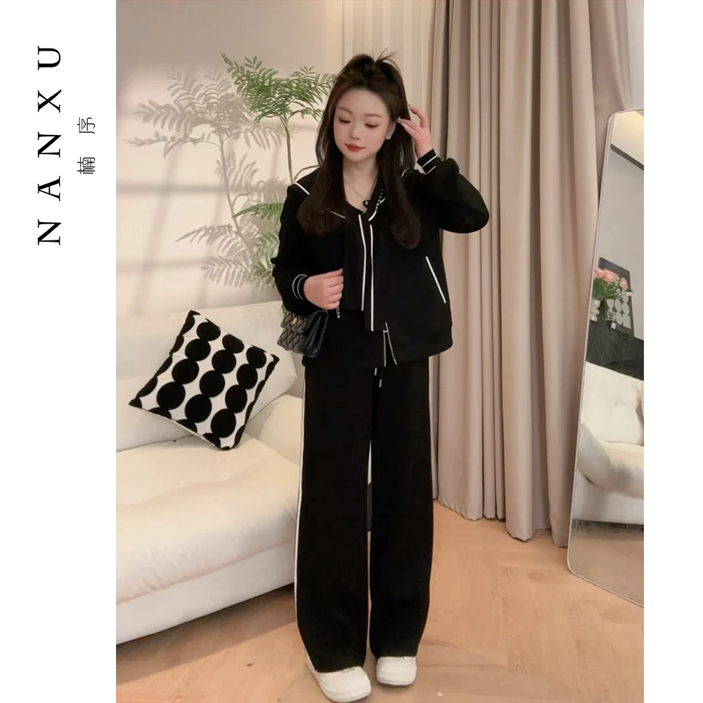楠序微胖女装 早秋穿搭一整套女装显瘦秋装衣服套装女秋款NX13173