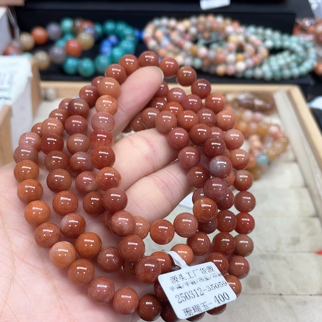 硅化珊瑚（珊瑚玉）手串未镶嵌?040