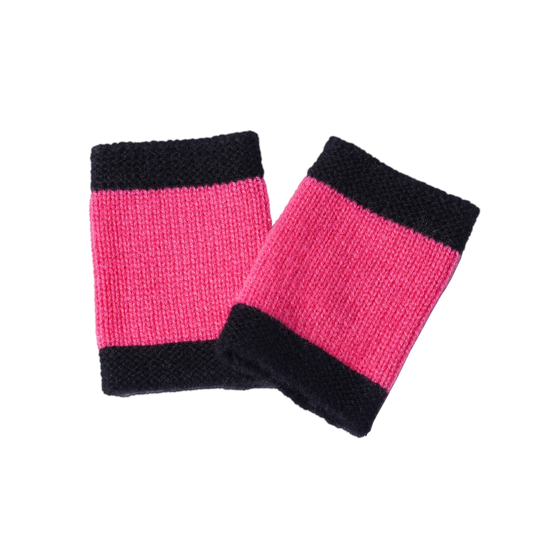 TALMUS/塔拉牧丝山羊绒针织拼色护腕健身时尚透气保暖