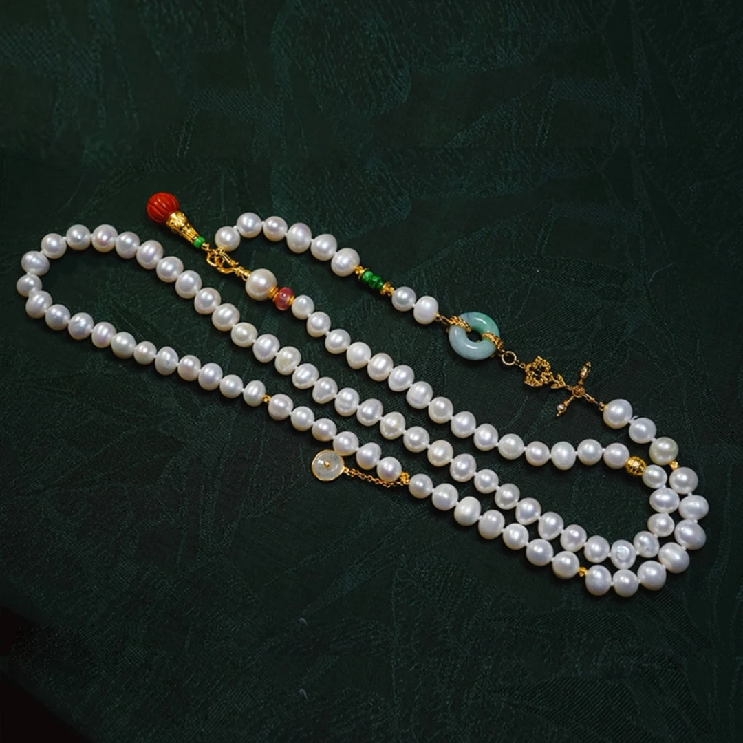 在忆【映月】天然淡水珍珠多宝项链