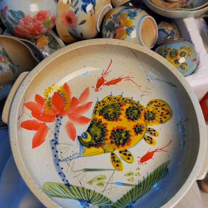 瓷片手工手绘细微不一样