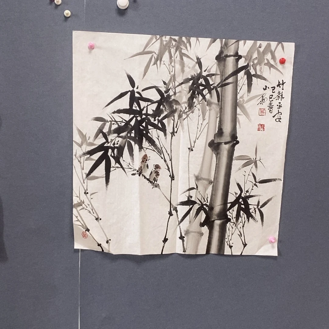 国画吴山雨68.68手绘画芯