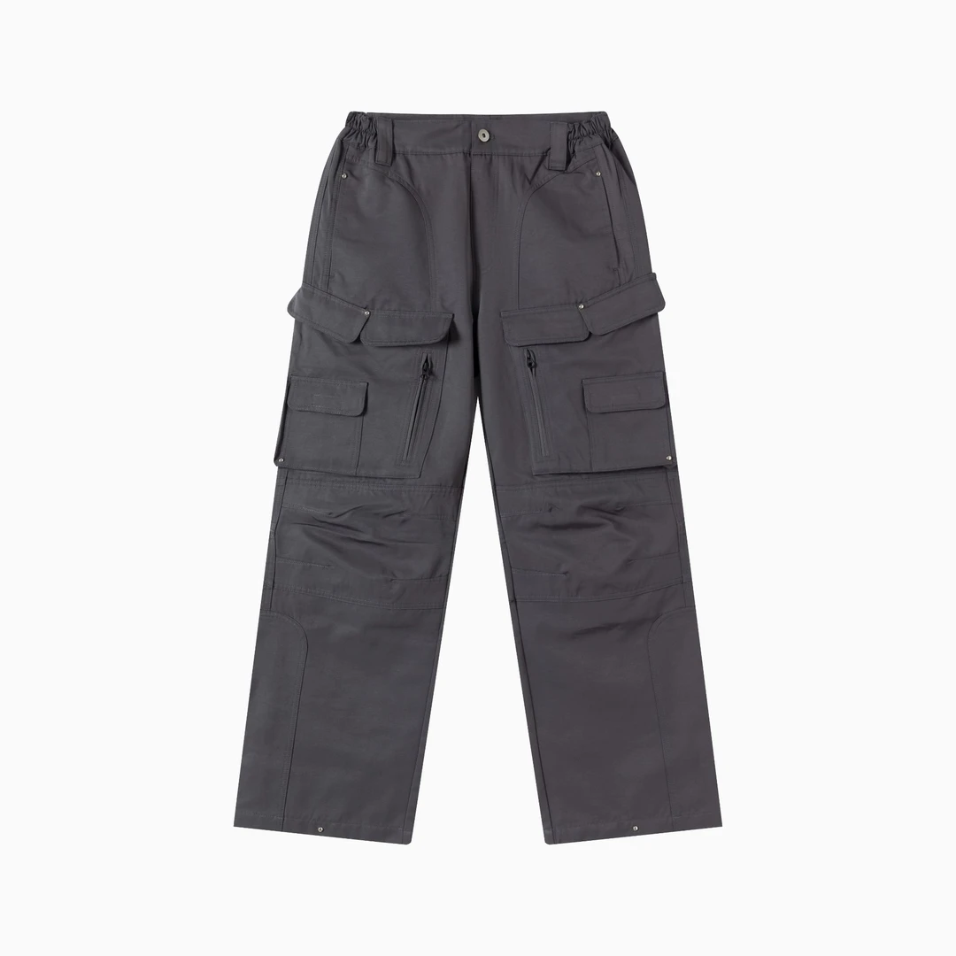 SALADtheWER  战术口袋抽绳打褶直筒工装裤Tactical Cargo Pants