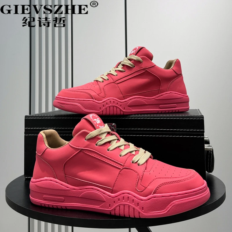 纪诗哲内增高小白鞋男2025夏季新款潮牌百搭纯色春国潮增高小白鞋