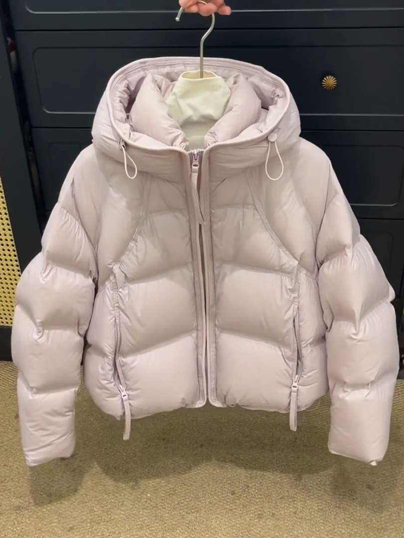 泡芙连帽棉服上衣女2025冬季新款小个子短款保暖高级感流行穿搭女