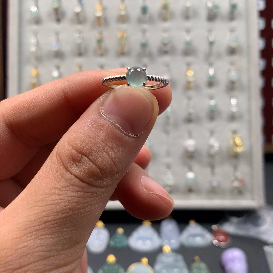 l***N翡翠银S925镶嵌戒指36