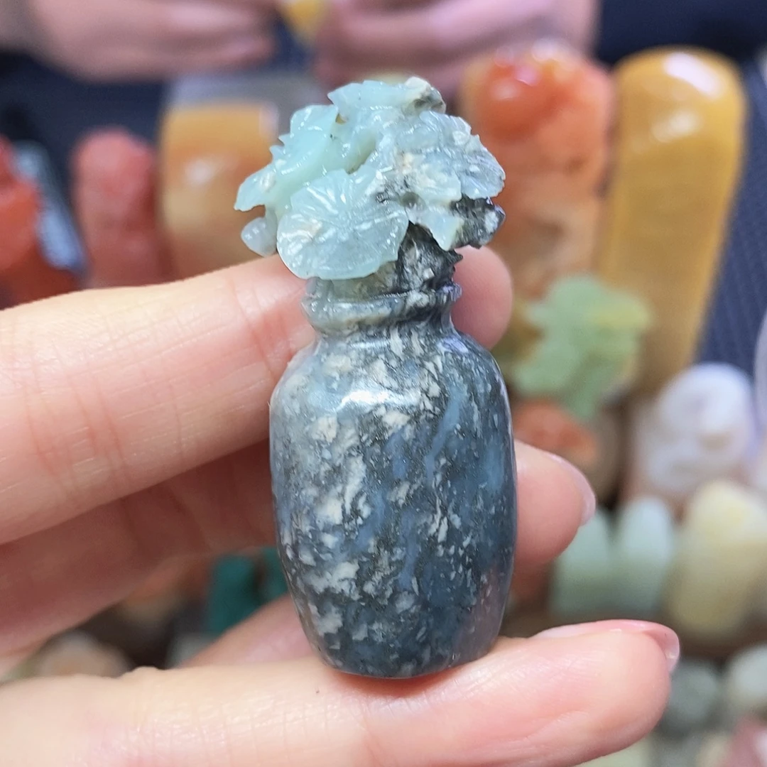 寿山石印石花瓶印章
